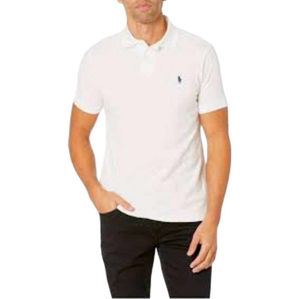 Polo Ralph Lauren Whirt Mens Size XL White Pique Cotton Short Sleeve Pony Logo